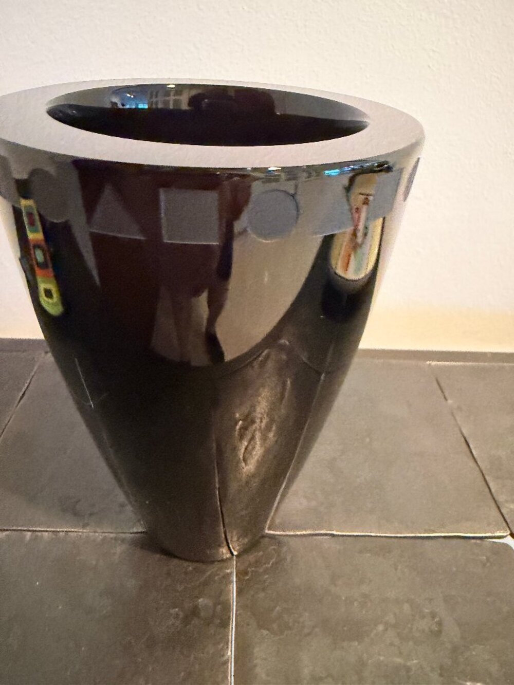 Ward Bennet Sasaki Design Black Crystal Bud vase - Picture 3 of 6
